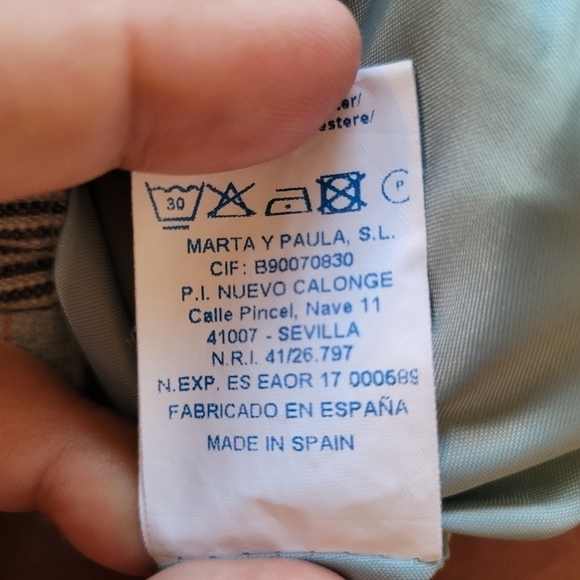 𝅺Marta y Paula Baby Boy Checked Shorts with Suspenders Size 6 Months 100% Cotto - Picture 7 of 7